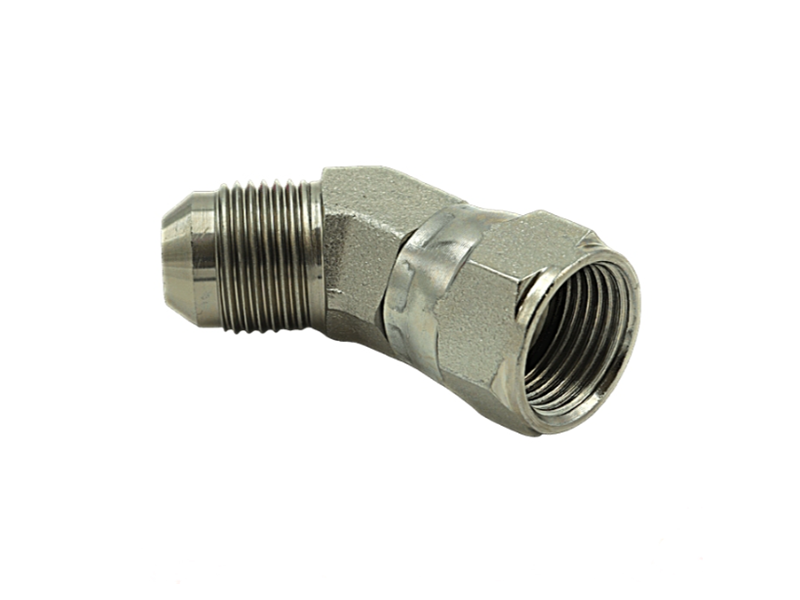 2J4 JIC 74° cone seat male female 45° elbow adapter