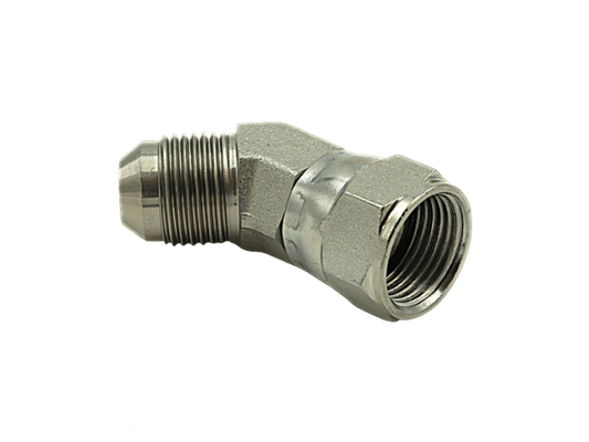 2J4 JIC 74° cone seat male female 45° elbow adapter