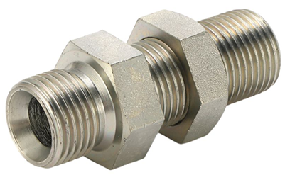 6B BSP male 60° seat bulkhead adapter