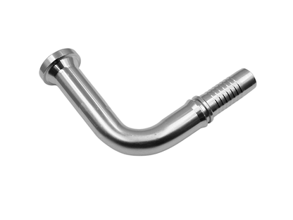 87392 H130 Extra long 130mm Code 61 3000 PSI flange 90° elbow with oring